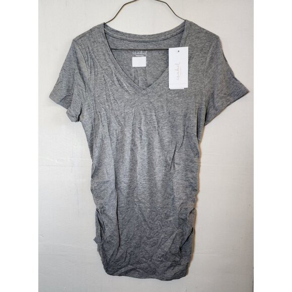 Isabel Maternity by Ingrid & Isabel Tops - New Isabel Maternity Women's Gray Short-Sleeve V-Neck T-Shirt Size XS